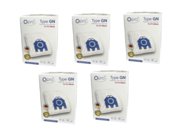 5 pakker Miele støvsugerposer Type GN. QPRO 3D Uoriginale. 20 stk. + 10 filtre. QPRO5