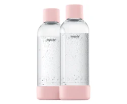 AGA PET vandflaske 1 liter. PINK. AQVIA PET flaske. MySoda PET. 2 stk.