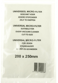 Mikrofilter til Bosch BBS og Maxima. Klipselv filter. 200 x 250 mm