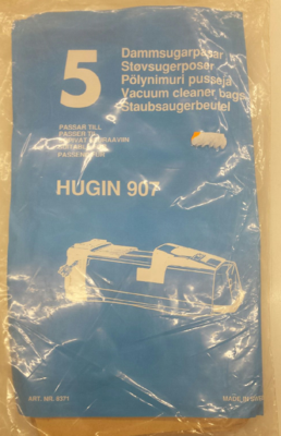 Hugin støvsugerposer. Hugin 907. 5 støvsugerposer