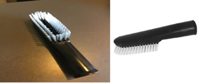 Universalbørste. Aflang med hvide børster (Hårde). 35 mm