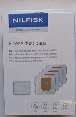 Nilfisk Støvsugerposer. Nilfisk Extreme & Elite. Originale. 4 stk. + filter. 128389642. NYHED