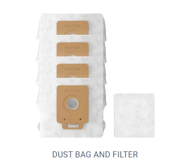 Nilfisk Støvsugerposer. Nilfisk Extreme & Elite. Originale. 4 stk. + filter. 128389642. NYHED