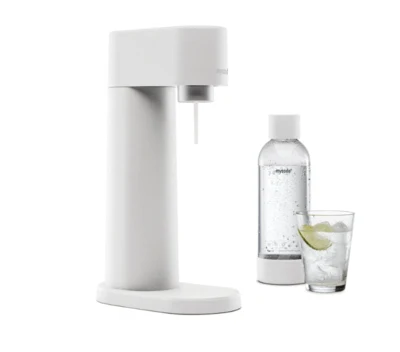 Sodavandsmaskine MySoda Woody. Hvid. Excl. Kulsyrepatron