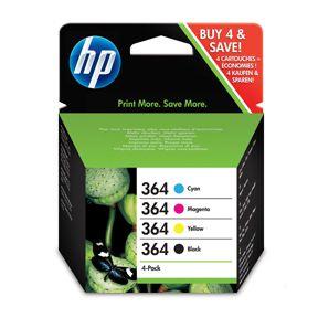 No364 black/color ink cartridge sampack til HP