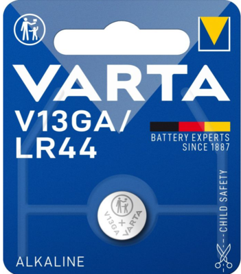 V13GA 1,5V-125 mAh Knapcelle Batteri. Alkaline. LR1154