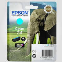 Epson Cyan blækpatron T2422 - Elefantserien