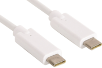 Ladekabel USB-C til USB-C kabel. 60W. Hvid. 2 meter