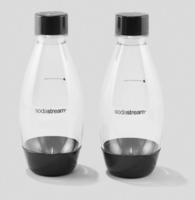 Flasker til Sodastreammaskiner. 0,5 liter duopack, 2x0,5 L - Sort