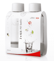 AQVIA PET blandingsflaske 0,5 liter, HVID. 2 stk.