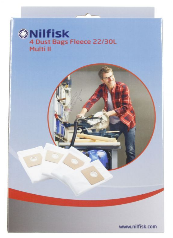 Nilfisk Multi 22 støvsugerposer. 30 liters poser. 107417195 | Støvsugerposen