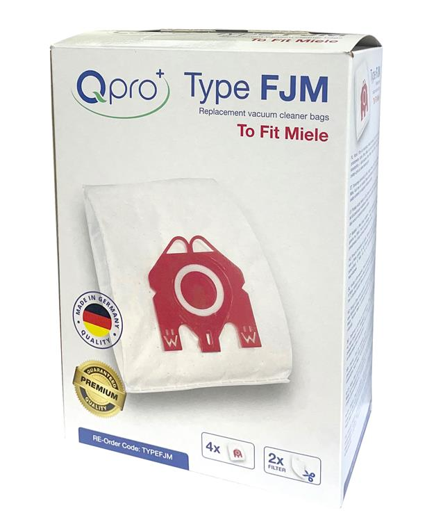Miele støvsugerposer Type FJM QPRO. Uoriginale. 4 stk. + 2 filtre. TYPEFJM | Støvsugerposen