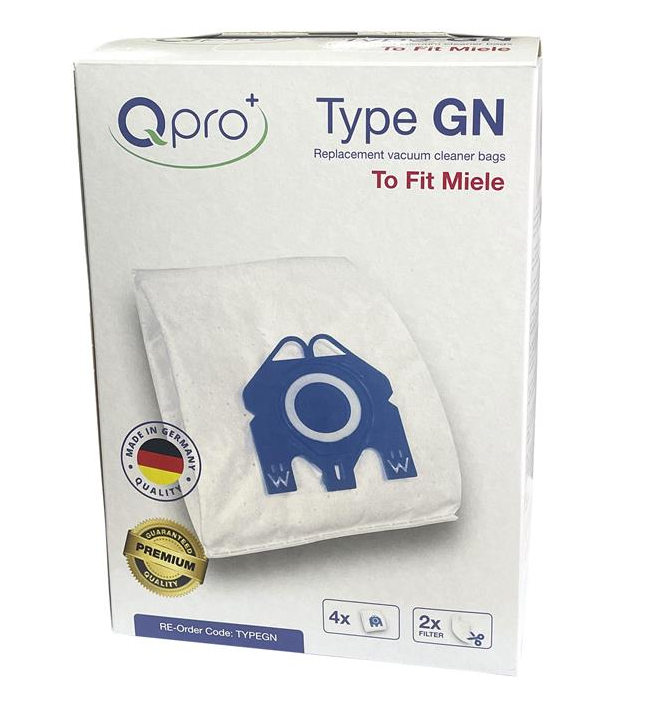 Miele støvsugerposer Type GN QPRO. Uoriginale. 4 stk. + 2 filtre. TYPEGN | Støvsugerposen