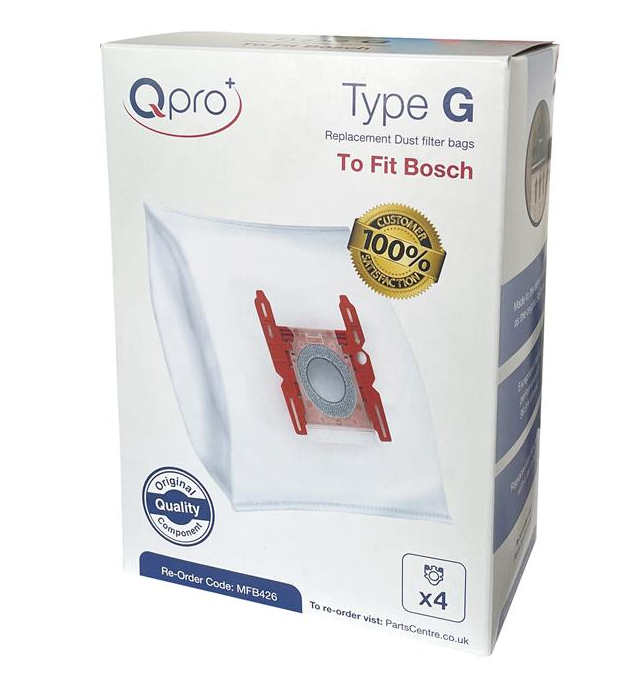 Støvsugerposer Bosch Type G ALL 4 stk. Uoriginal. QPRO G ALL | Støvsugerposen