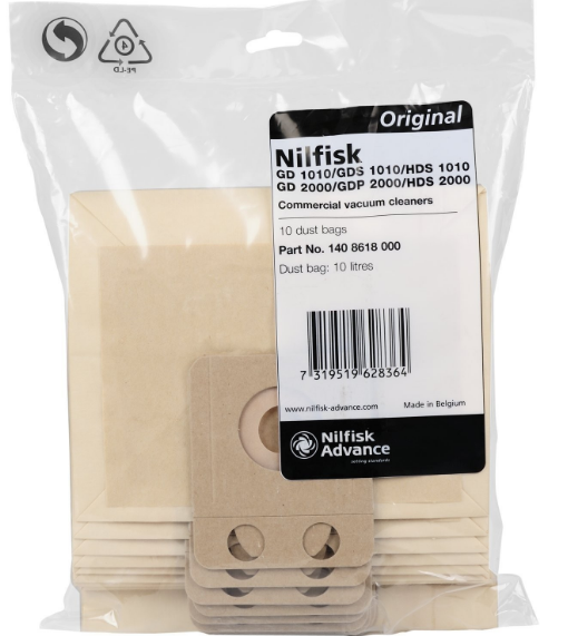 Nilfisk støvsugerposer. Family/Business (Original) Type: 82222900 | Støvsugerposen