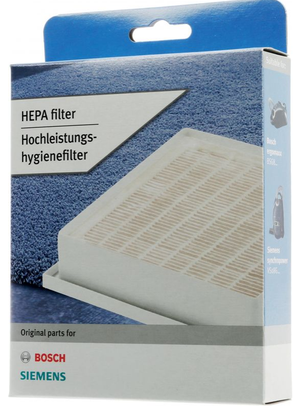 Bosch Hepa filter. Ergomaxx (H 12). Originalt. 00578732 | Støvsugerposen