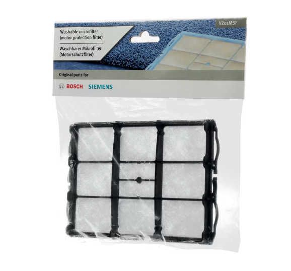 Motorfilter i ramme til Bosch. 00578863. VZ01MSF. Originalt | Støvsugerposen