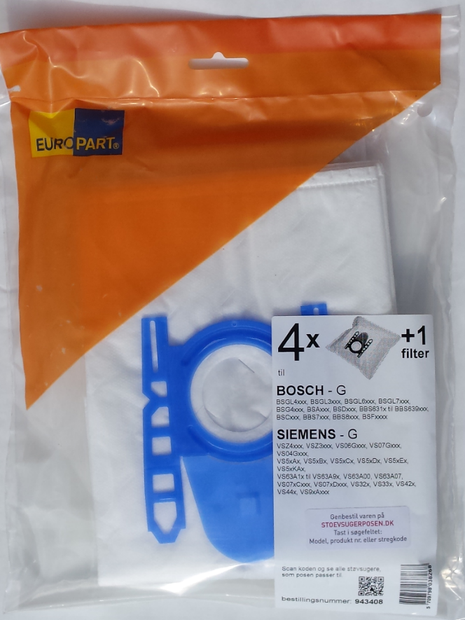 Siemens støvsugerposer. Type G. Uoriginale microfiber | Støvsugerposen