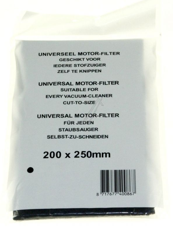 Motor- / udluftningsfilter (lille) 200 x 250 mm | Støvsugerposen