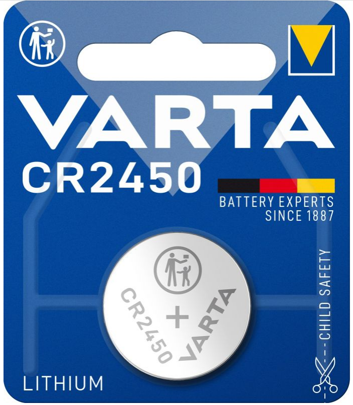 CR2450 Lithium Batterier. Varta | Støvsugerposen