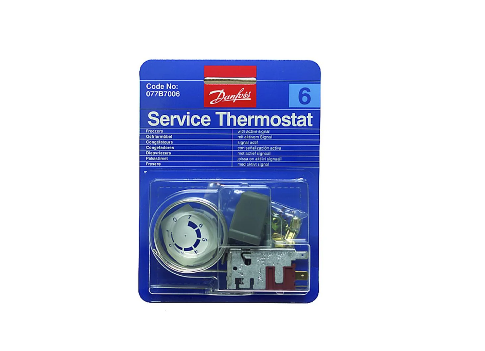 Termostat til frysebokse med aktiv signal. Servicetermostat nr. 6 med tilbehør - Danfoss | Støvsugerposen
