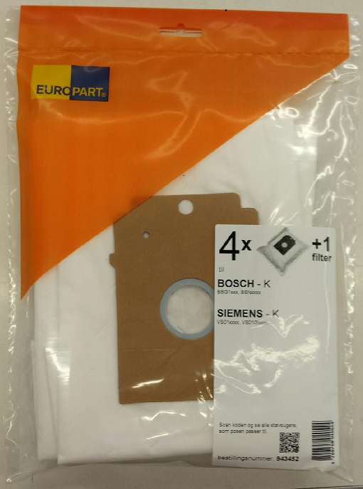 Bosch støvsugerposer. Type: K. BBZ41AFK uoriginale mikrofiber | Støvsugerposen