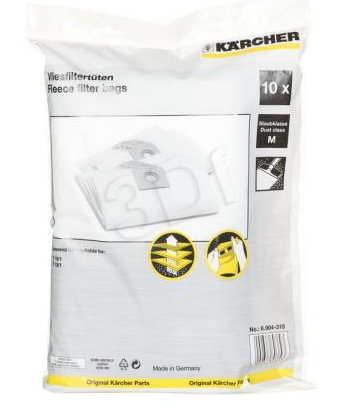 Kärcher Originale Fleece støvsugerposer. 6.904-315.0 | Støvsugerposen