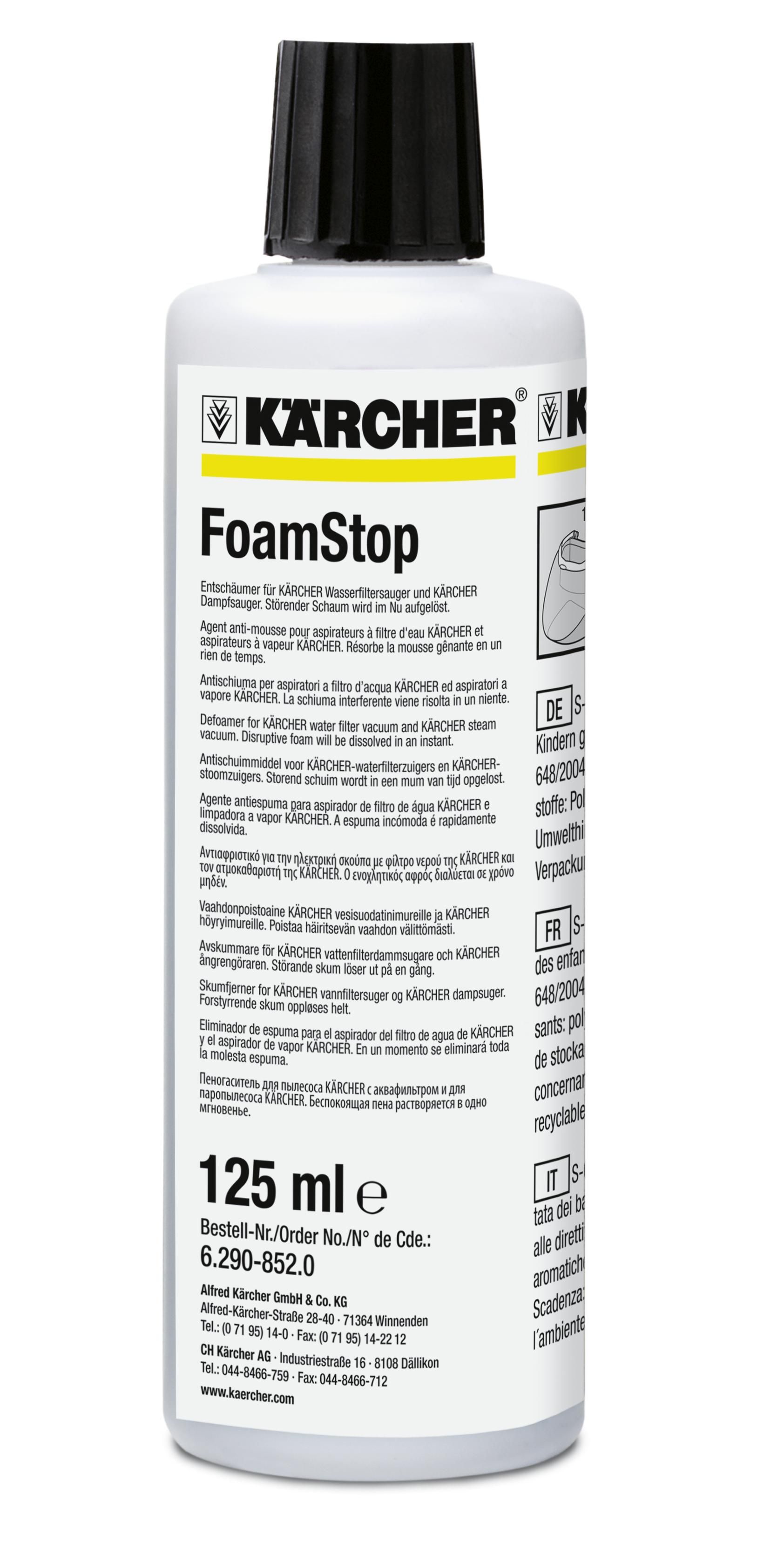 Skumdæmpnings vædske. 125 ml. FoamStop Neutral | Støvsugerposen
