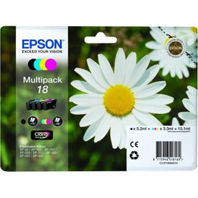 Epson Blækpatron, T1806 Sampak - 4 stk. | Støvsugerposen