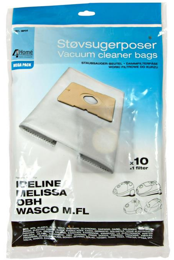 Nilfisk støvsugerposer, Type: 22300500. Go & Coupe. 10 stk. BV001. MP05 | Støvsugerposen